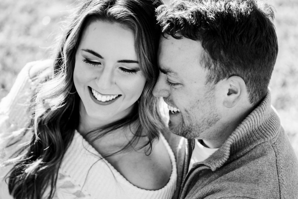 Smiles during engagement session by Nathan Whitworth Greenville SC Wedding Photography