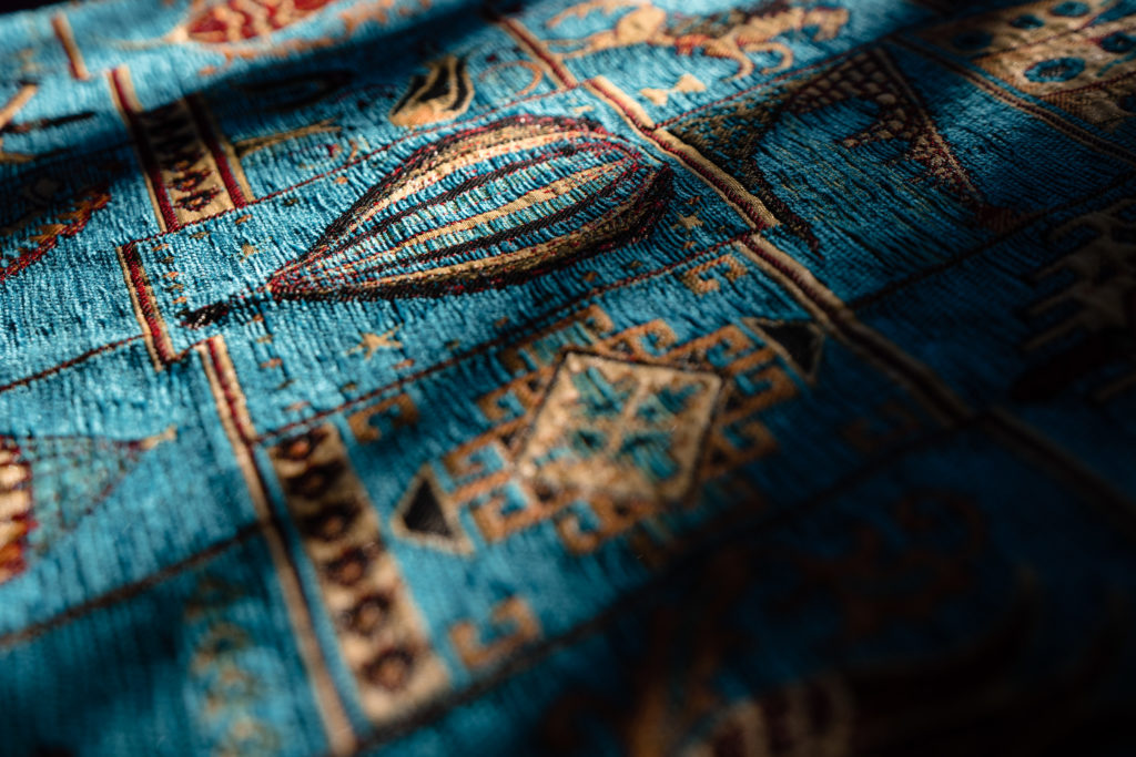 Hot air balloon ride cloth seen during engagement session by Nathan Whitworth Greenville SC Wedding Photography